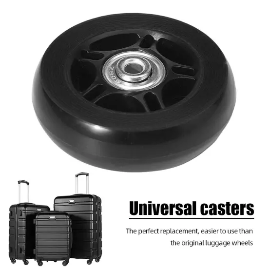 Wear Resistant Suitcase Wheels 1 Pair Rubber Casters Wheels Bearings Repair Kits