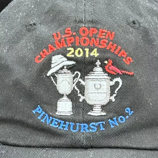 2014 U.S. Open Golf Championship Hat Black Cotton Pinehurst No.2 Adult Adj Used