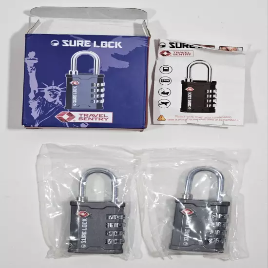 Travel Sentry 3-Dial TSA Combination Lock 2-pack Luggage Lock *NEW* TSA Approved