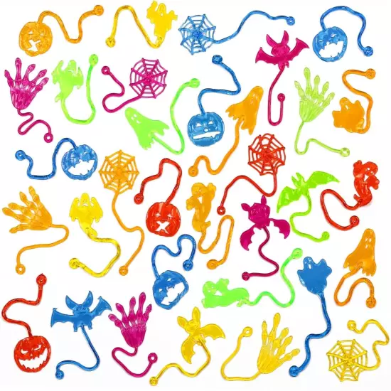 36pcs Halloween Sticky Hands Party Favors Toys for Kids，Skull Black Yellow 