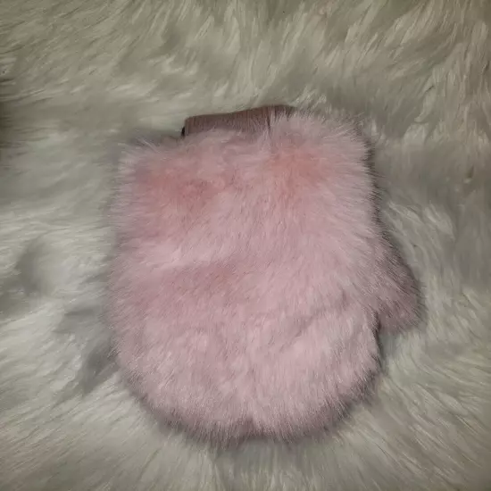 Akira All About The Money Mittens Rose Blush Barbiecore Furry Pink Faux Fur NIP