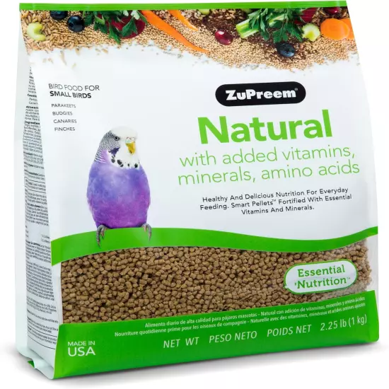 Natural Pellets Bird Food for Small Birds, 2.25 Lb (Pack of 1) - Made in USA, Es