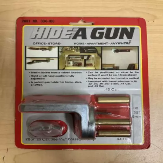 Hide A Gun Mounting System with Barrel Adapters Horizontal or Vertical