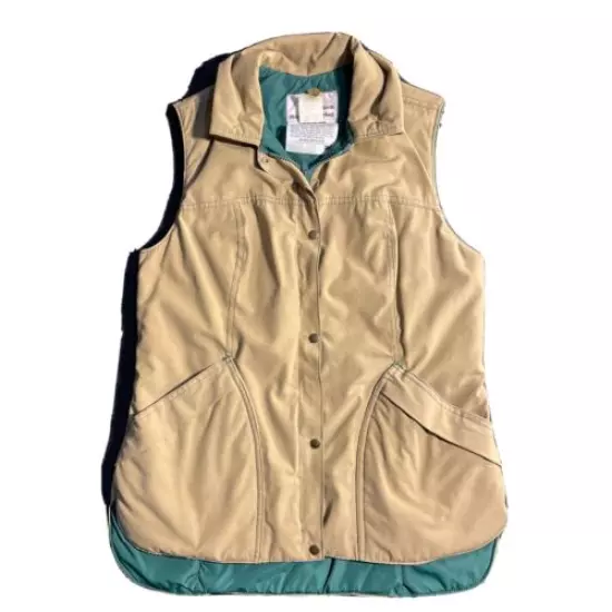 Womens Vtg Rare Caribou Mountaineering Zip/Snap Vest SZ M Fishing Hunting Hiking