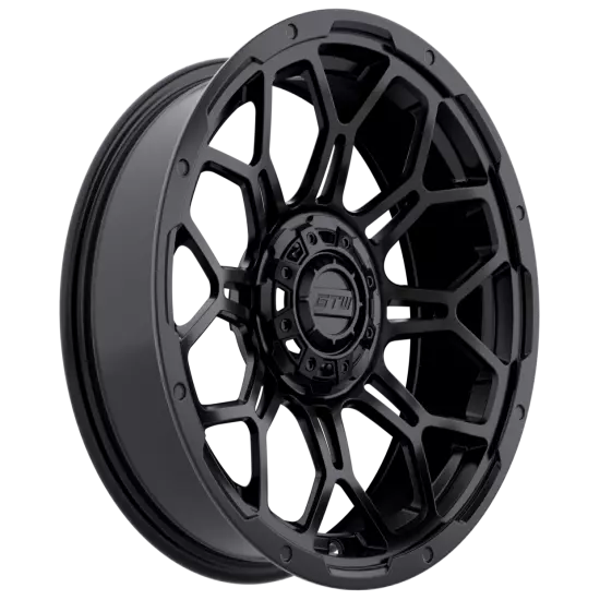 GTW Bravo 15x7 Aluminum Matte Black Golf Cart Wheel 3:4 Offset | 4x4 (101.6mm)