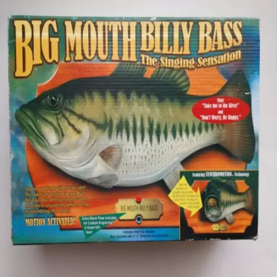 Animated Singing Talking Fish Original Big Mouth Billy Bass Fun Vintage Gemmy