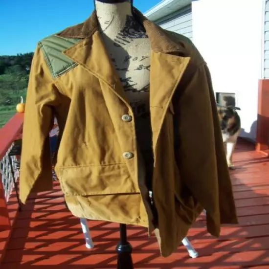 vintage 70s saftback bird hunting coat xl water repelent