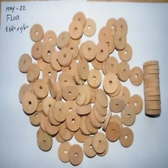 100 CORK RINGS FLOR 1 1/4"X1/4" BORE 1/4" 