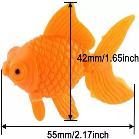 Aquarium Fish Bowl Tank Artificial Floating Plastic Orange Decor Goldfish Orname