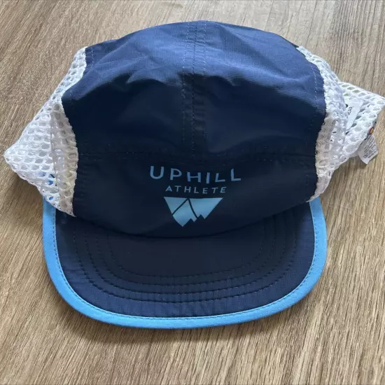 BOCO Gear Ultra Light 5 Panel Cap Uphill Athlete Blue Running Mesh Quick Dry OS