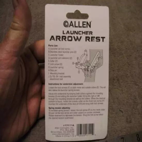 Allen Launcher Arrow Rest, Right Hand Model