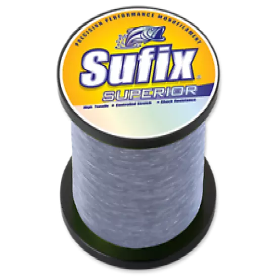 Sufix Superior Monofilament Fishing Line, 30 Lb., 7895 Yds, Smoke Blue