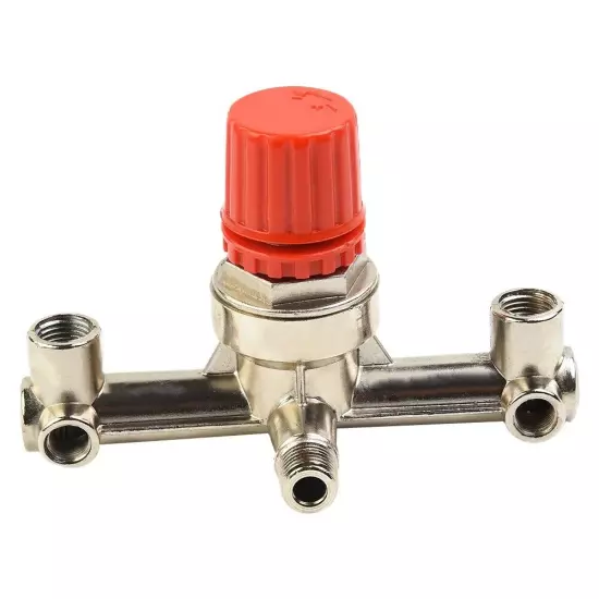 Double Outlet Tube Air Compressor Switch Pressure Regulator Valve Fitting-Part