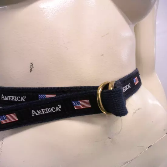 Y2K USA BELT Small USA BELT Waist 30 inches RED WHITE & BLUE unisex americana