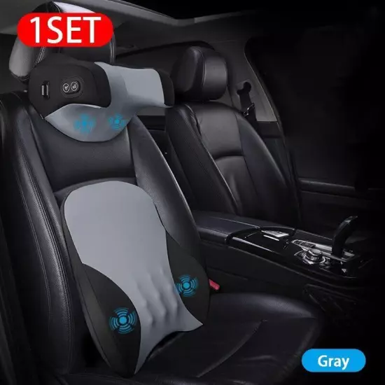 Car Massage Pillow Back and Neck Massager Car Headrest/Lumbar Pillow Neck Suppor