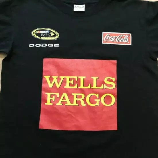 KYLE PETTY NASCAR #45 WELLS FARGO CHASE AUTHENTICS T-SHIRT BLK NEW W/TAGS LARGE