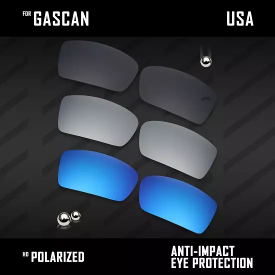 Anti Scratch Polarized Replacement Lenses for-Oakley Gascan OO9014 Options