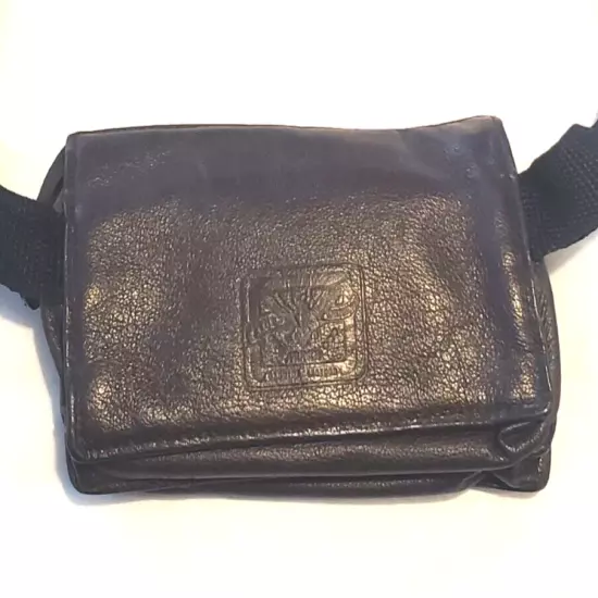 Brown Leather Fanny Pack Adjustable Bag Waist Wallet Fits to 38” READ