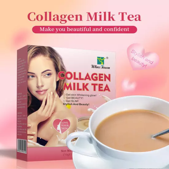 100% Natural COLLAGEN MILK TEA Shaking Milk Tea Health Tea