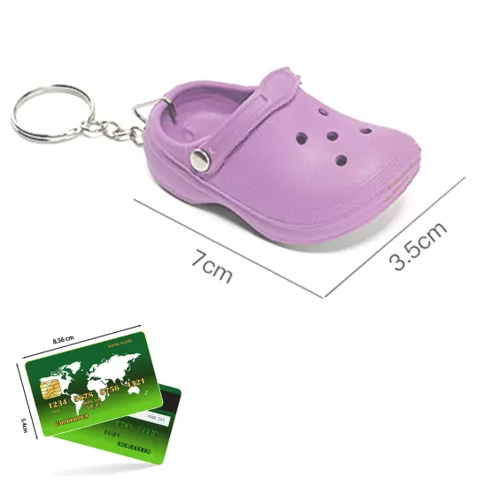 Color Slipper Keychain Shoes Keyring Backpack Sandal Crocs Funny Pendant Mini