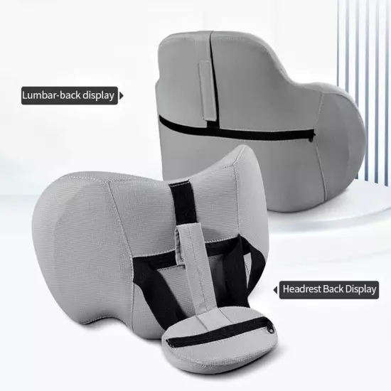 Car Headrest Neck Pillow Waist Pillow Car Seat Back Cushion Lumbar Universal