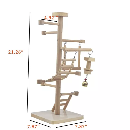 Bird Playground Parrots Play Stand Parakeets Play Gyms Set Toy Birdcage Stand...