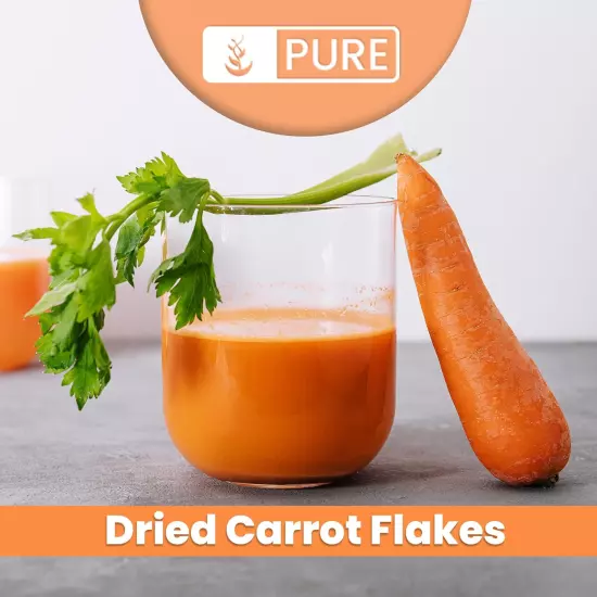 Dried Carrot Flakes (1 Lb) Soups & Stews, Diced & Ready to Use.