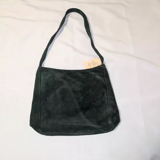 Wilsons Leather Green Suede Bag