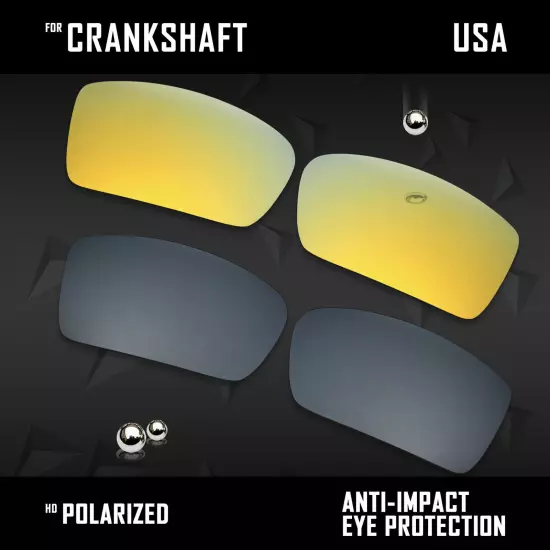 Anti Scratch Polarized Replacement Lenses for-Oakley Crankshaft OO9239 Options