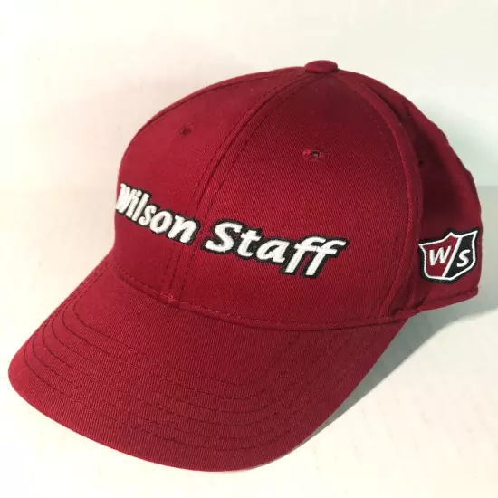 Wilson Staff Authentic WSHat Golf Baseball Red Maroon Cap Adjustable OSFM