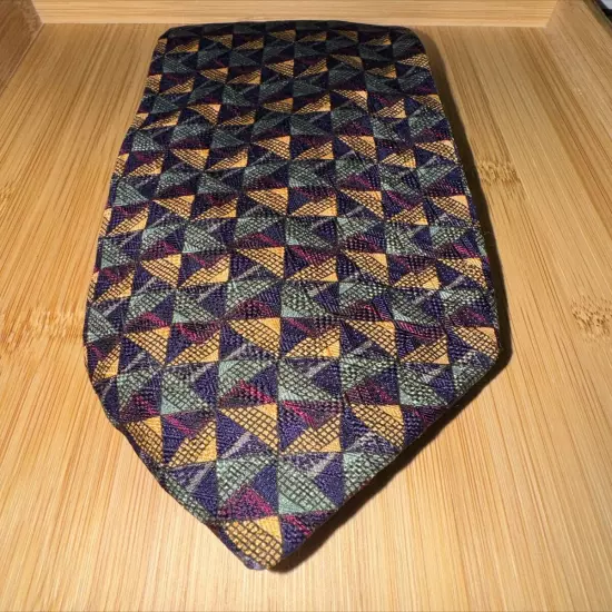 Robert Talbott Studio Carmel Valley Abstract Geometric Silk Tie - 60L 3.5W