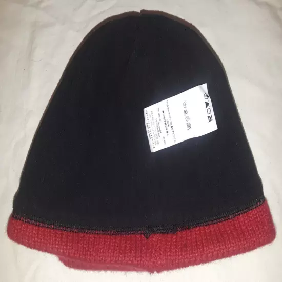 Patagonia red knit lined merino wool-blend beanie womens one-size