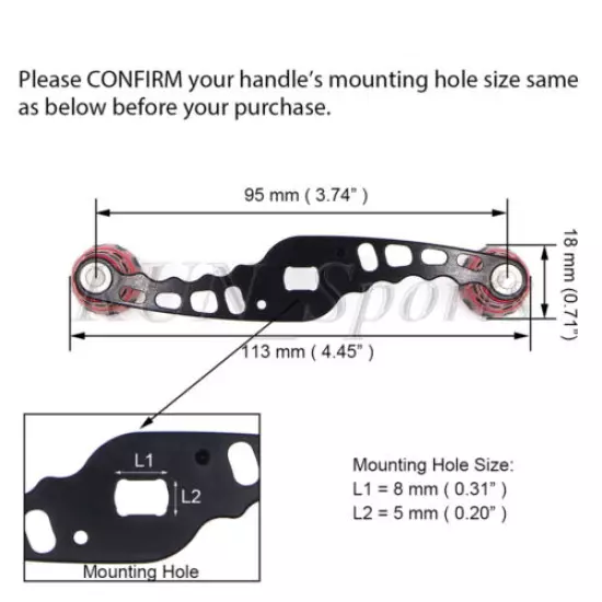 CNC Machined Baitcasting Fishing Reel Handle Aluminum Knobs for Abu Garcia Daiwa