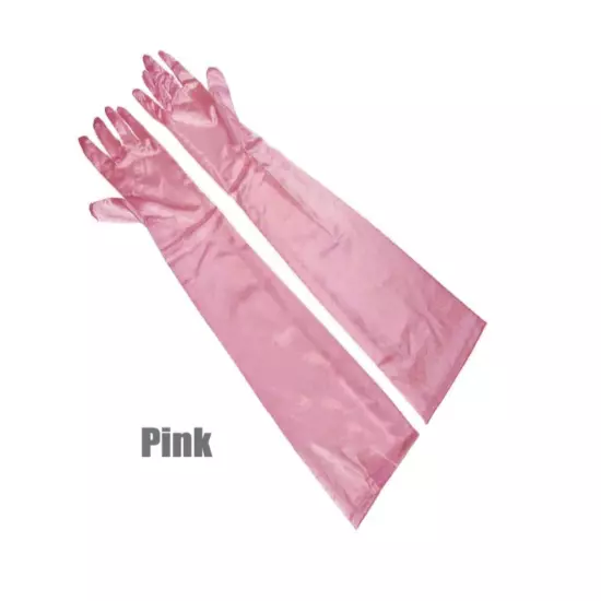 Women's Satin Long Gloves Opera Wedding Bridal Evening Party Prom Costume Glove