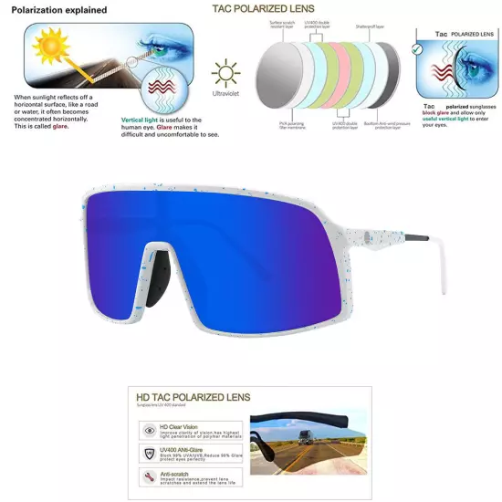 Sport Men Cycling Baseball Golf Running Ski Sunglasses Color Mirror Lens Glasses