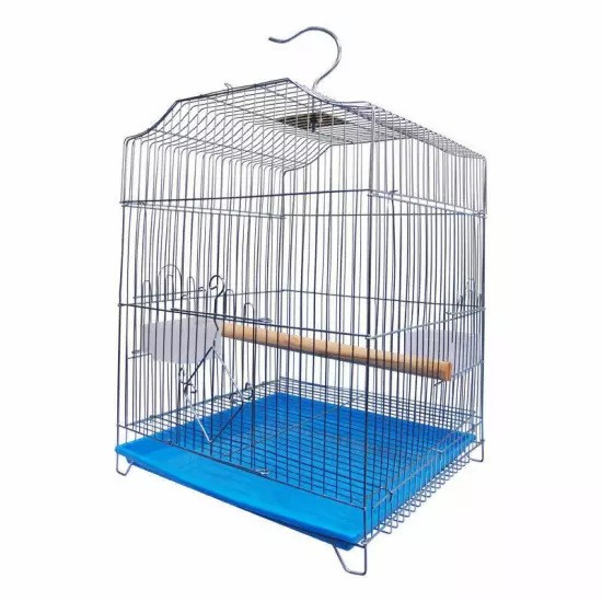 Folding Parrot Cockatiel Parakeet Bird Cage Canary Finch House with Stand Kit