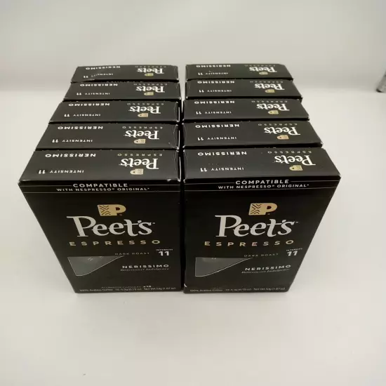 Peet's Coffee Espresso Nerissimo Compatible with Nespresso Original 100 Capsules