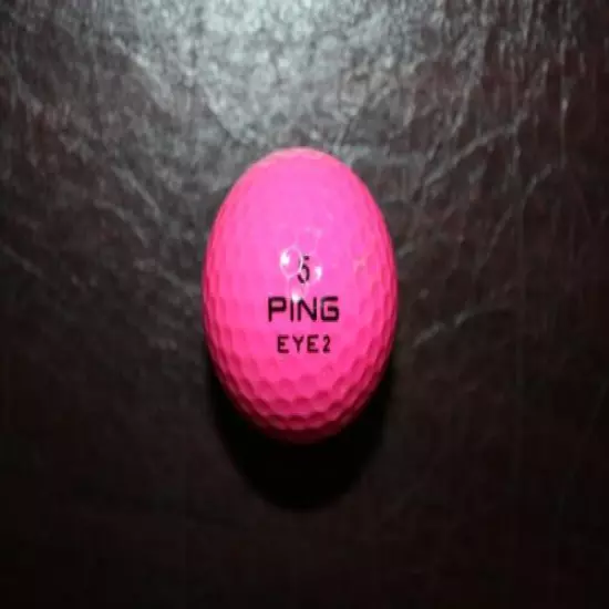 VINTAGE PINK AND LAVENDER PING EYE 2 GOLF BALL 