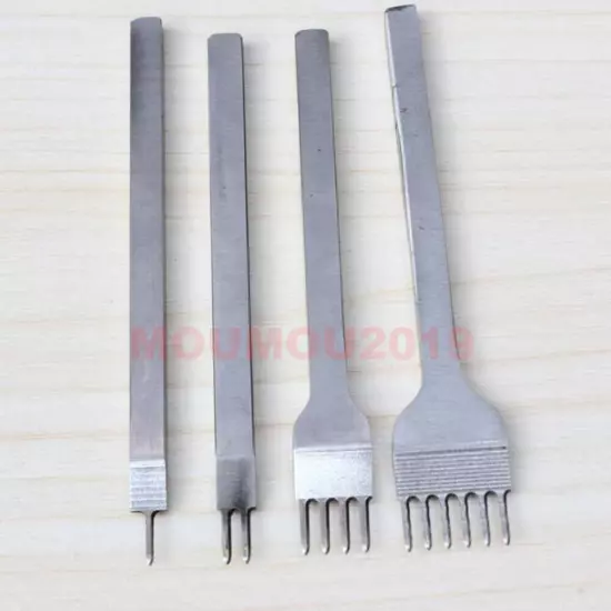 Leather Craft Tools Hole Chisel Graving Stitching Punches Tool Set 3, 4, 5, 6MM