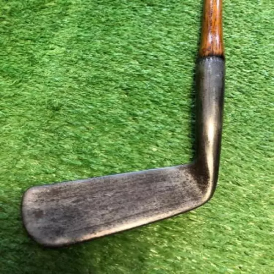 ANTIQUE VINTAGE Tom Stewart Smooth Face Offset Putter For E. Ray (Ted Ray)Ganton