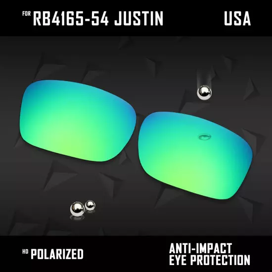 Anti Scratch Polarized Replacement Lens for-Ray Ban RB4165-54 Justin-Options