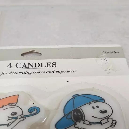 Vintage Peanuts Snoopy Belle Birthday Party Candle Set Toppers NEW Hallmark