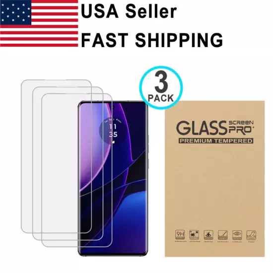 3PACK Tempered Glass For Motorola Moto Edge 2021 2022 2023/Edge+ 2023 5G UW