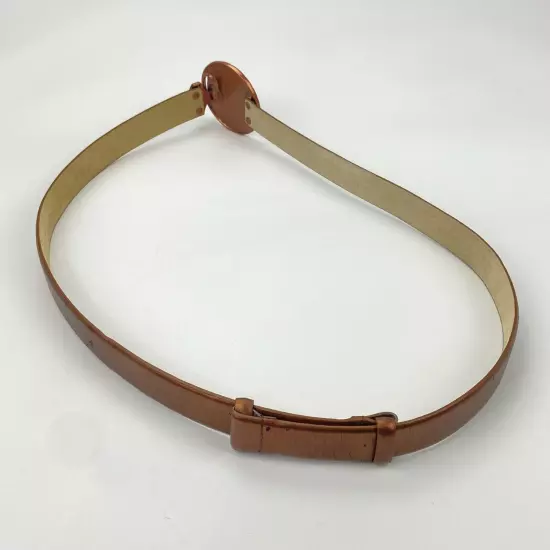 Chico's Adjustable Leather Belt Copper Women's Size Medium Large