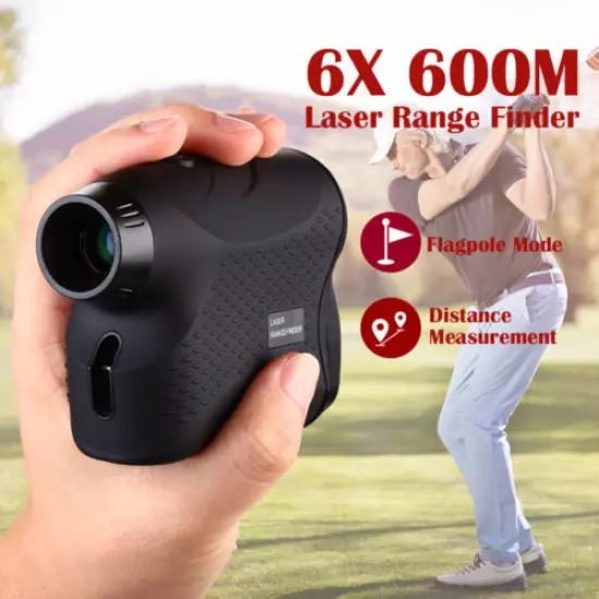 6X Magnification 656yards Laser Rangefinder Telescope Monocular with Flagpole