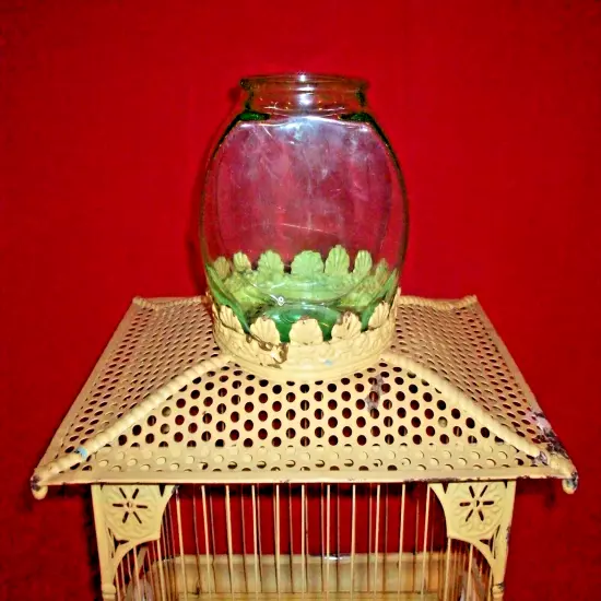 ANTIQUE VICTORIAN BIRD CAGE FISH BOWL VASE COMBO VERY DIFFERENT