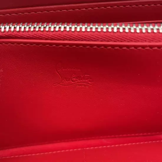 Unused Rare Louboutin Panettone Rubber Round Zipper Long Wallet Authenticated