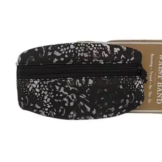 OAK AND REED WAIST BAND FANNY PACK HANDS FREE CHEETAH PRINT RUNNING TRAVEL NEW