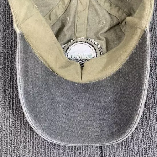 Outdoor Connection Baseball Hat Cap Strapback Adjustable Olive Gray Acid Wash