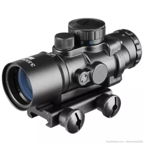 3.5X30 Prism Scope Illuminated Reticle Rifle Scope With Picatinny Mount